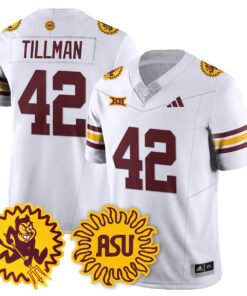 Alternative view of Pat Tillman Jersey #42 Arizona State Sun Devils 1975 Throwback Stitched