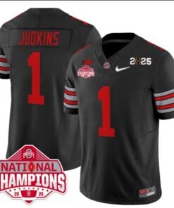 Quinshon Judkins Jersey #1 Ohio State 2025 CFP Patch National Champions