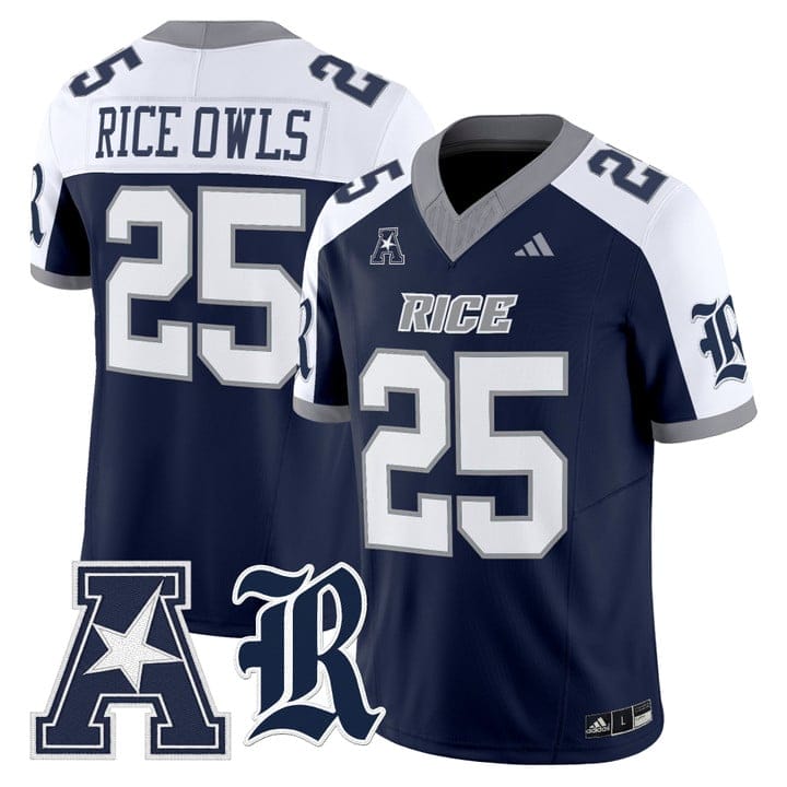 Rice Owls Jersey #25 Rice Owls 2025 Vapor Limited Stitched - Image 4