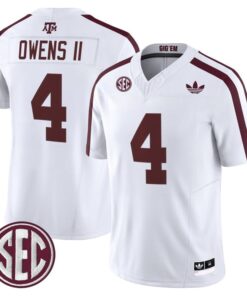 Alternative view of Rueben Owens II Jersey #4 Texas A&M Aggies 2025 Vapor V2 Stitched