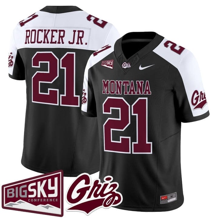 Stevie Rocker Jr Jersey #21 Montana Grizzlies 2025 Vapor Stitched Black Alter - Image 2