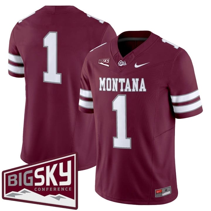 Team Jersey #1 Montana Grizzlies 2025 Vapor Limited Stitched Black Alter - Image 4