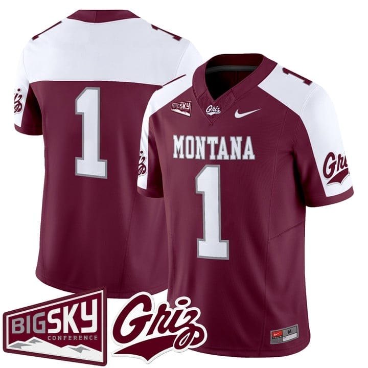 Team Jersey #1 Montana Grizzlies 2025 Vapor Limited Stitched Black Alter - Image 3