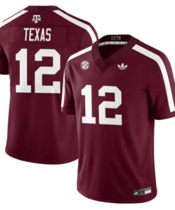 Alternative view of Texas Jersey #12 Texas A&M Aggies 1975 Throwback Stitched