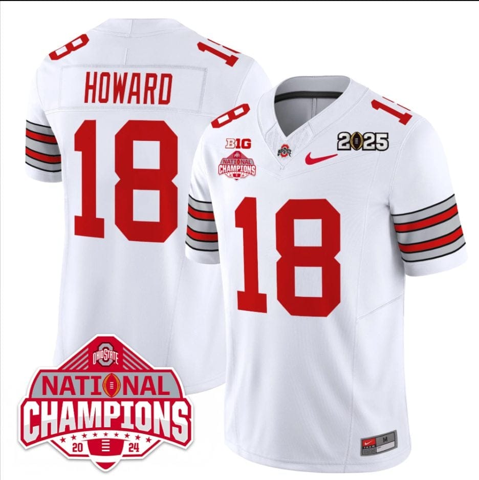 Will Howard Jersey #18 Ohio State 2025 CFP Patch National Champions - Image 2