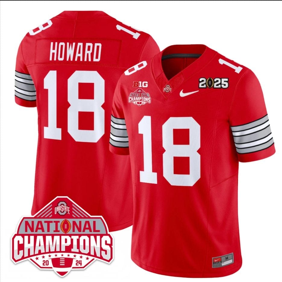 Will Howard Jersey #18 Ohio State 2025 CFP Patch National Champions - Image 4