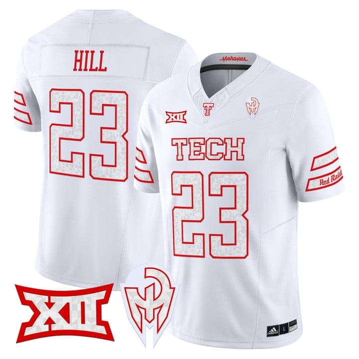 Adam Hill Jersey #23 Texas Tech Red Raiders Too Cold Vapor Stitched - Image 4