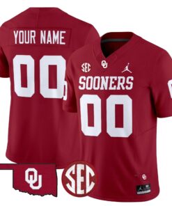 Custom Oklahoma Sooners Jersey Name, Number 2025 Vapor Limited Stitched All Colors