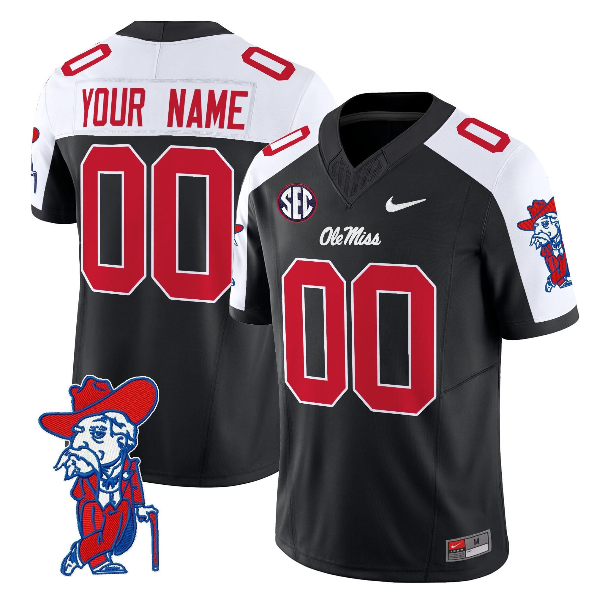 Custom Ole Miss Rebels Jersey 2025 Name, Number Vapor Limited V2 - All Stitched - Image 3