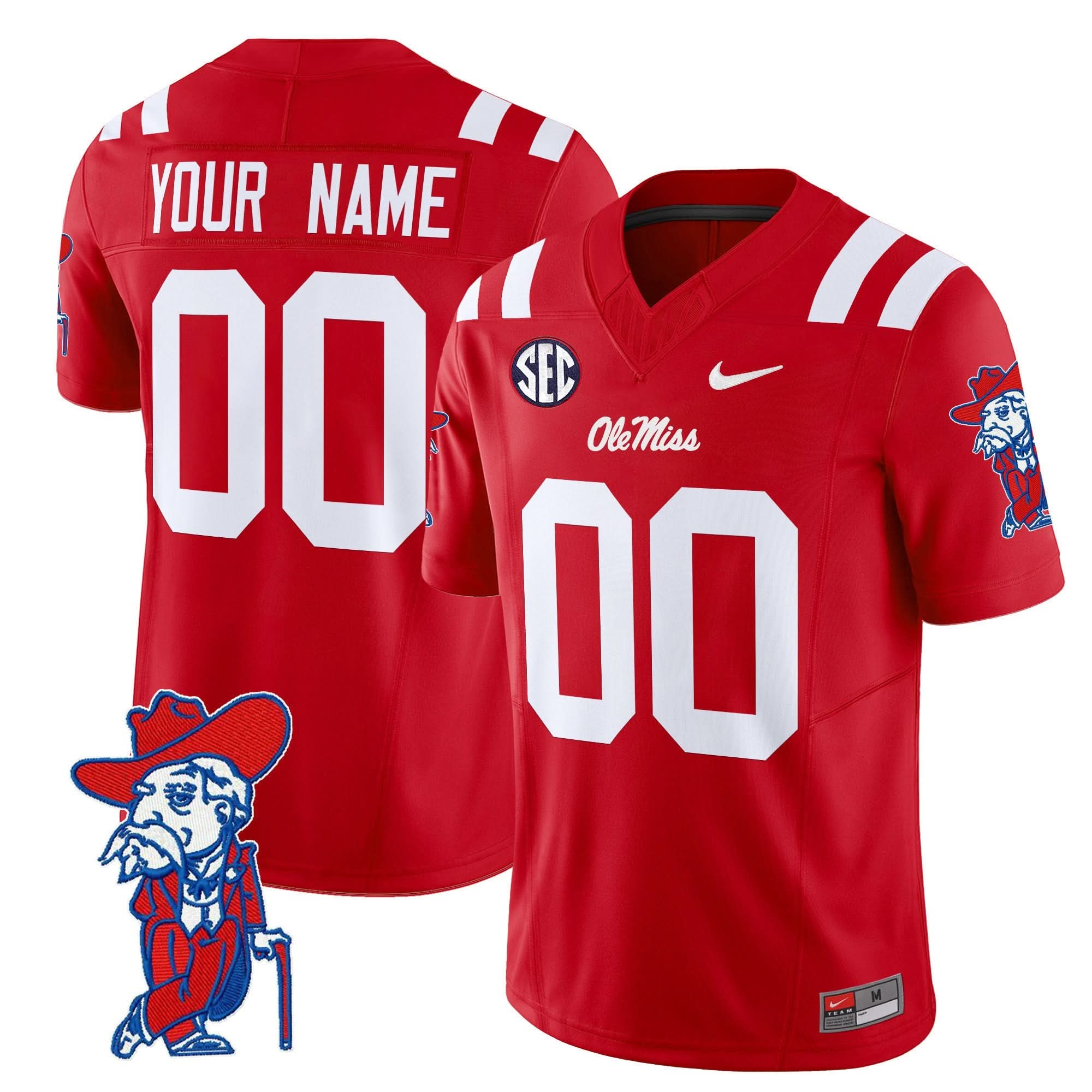 Custom Ole Miss Rebels Jersey 2025 Name, Number Vapor Limited V2 - All Stitched - Image 6