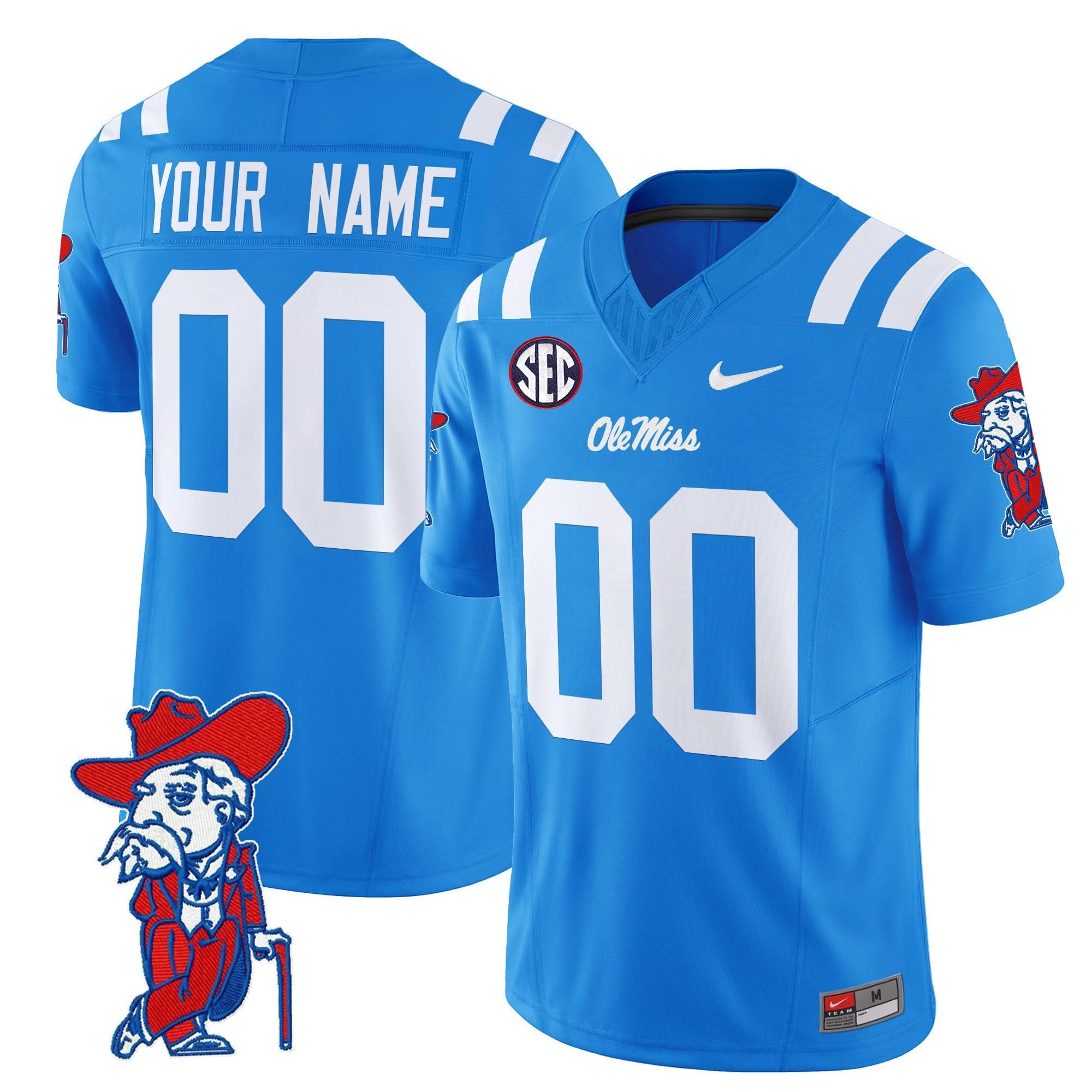 Custom Ole Miss Rebels Jersey 2025 Name, Number Vapor Limited V2 - All Stitched - Image 7