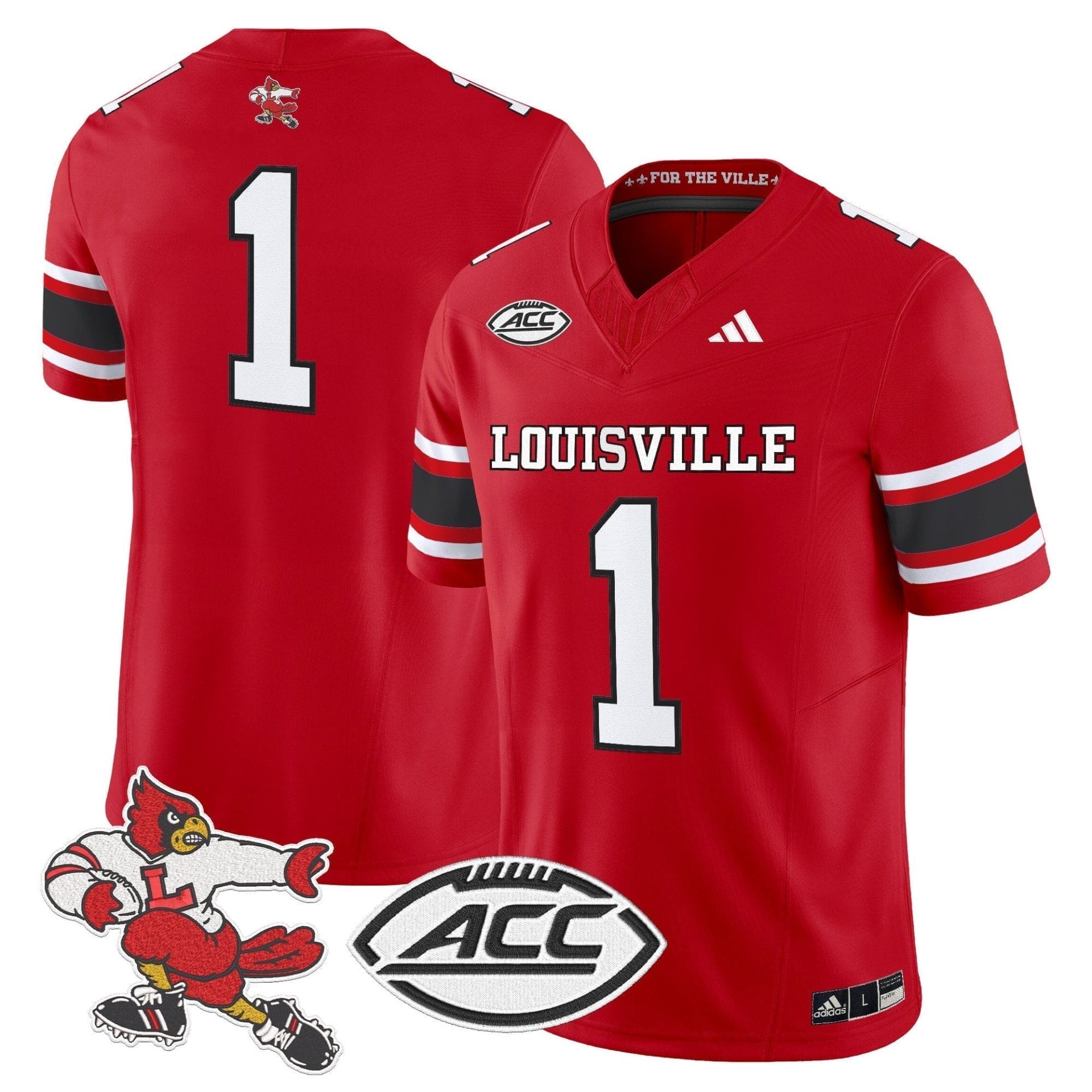 Louisville Cardinals '1980s Throwback' Vapor Limited Jersey - All Stitched - Image 2