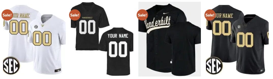 Custom Vanderbilt Commodores Jersey