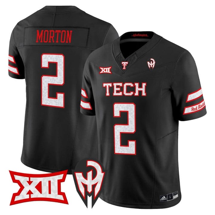 Behren Morton Jersey #2 Texas Tech Red Raiders Too Cold Vapor Stitched