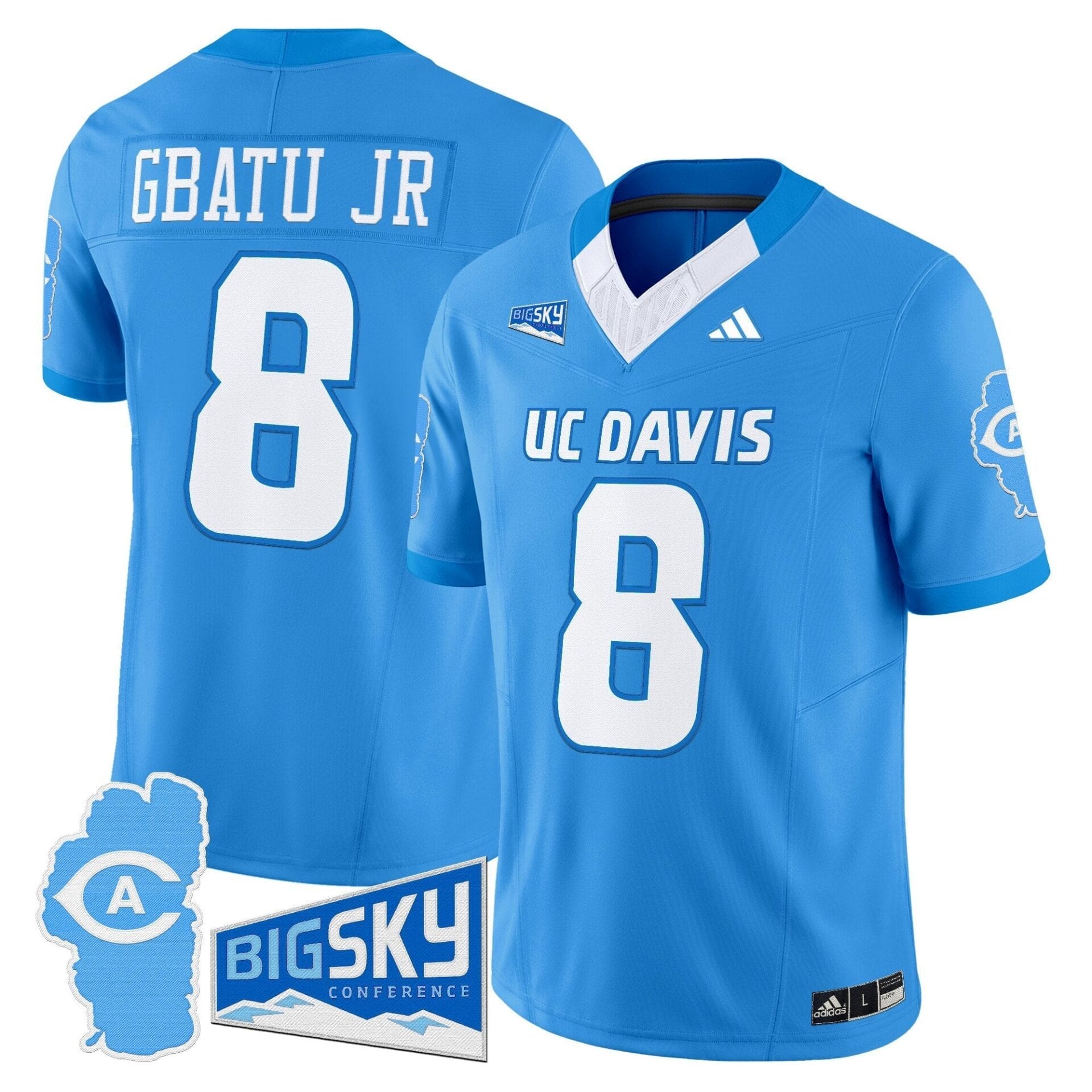 Men's UC Davis Aggies 2025 'Lake Tahoe Patch' Vapor Limited Jersey - All Stitched - Image 28