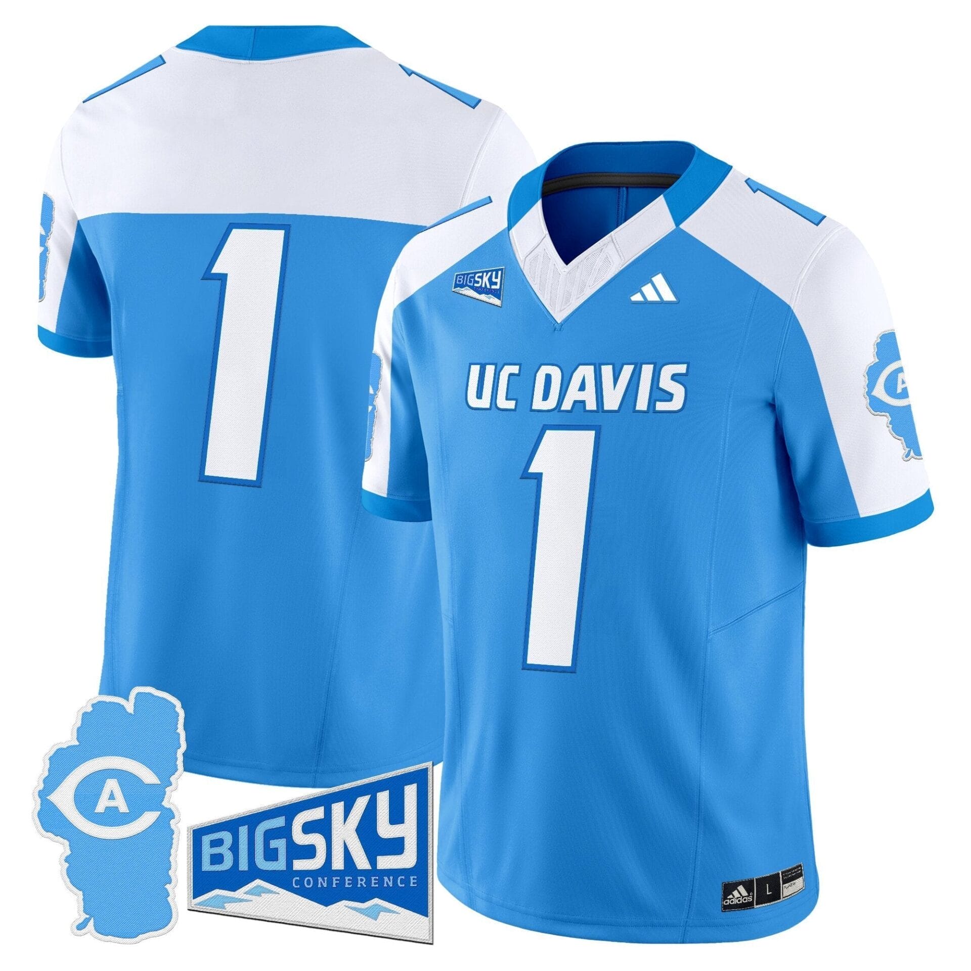Men's UC Davis Aggies 2025 'Lake Tahoe Patch' Vapor Limited Jersey - All Stitched - Image 24