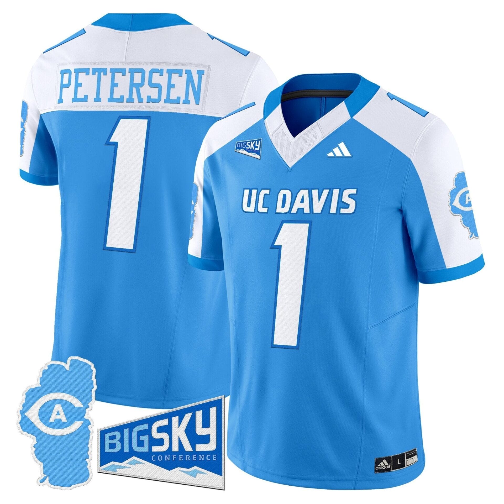Men's UC Davis Aggies 2025 'Lake Tahoe Patch' Vapor Limited Jersey - All Stitched - Image 21