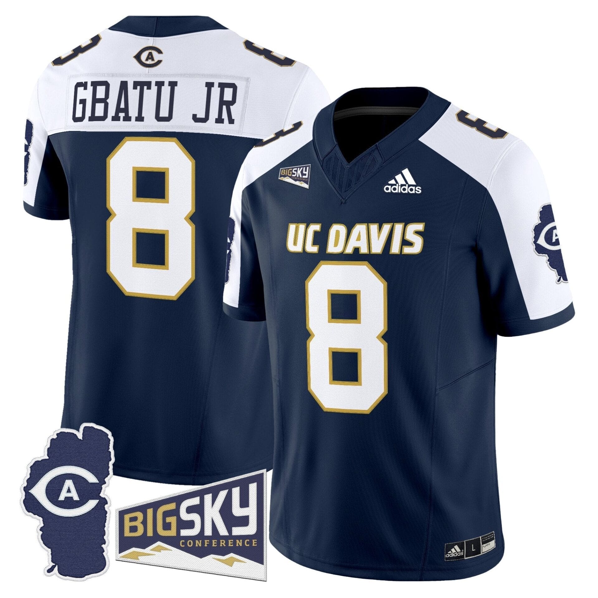 Men's UC Davis Aggies 2025 'Lake Tahoe Patch' Vapor Limited Jersey - All Stitched - Image 29