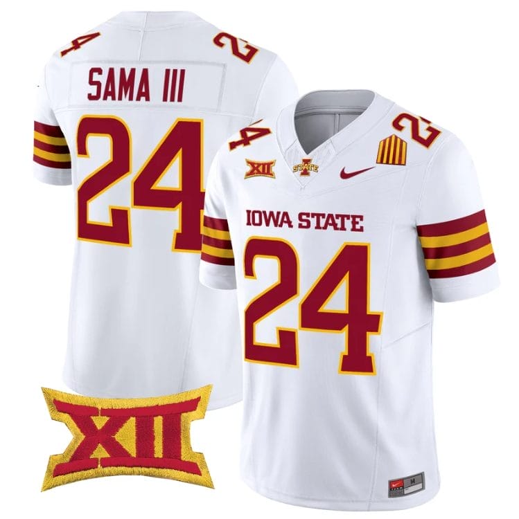 Abu Sama III Jersey #24 Iowa State Cyclones 2025 Limited Stitched White