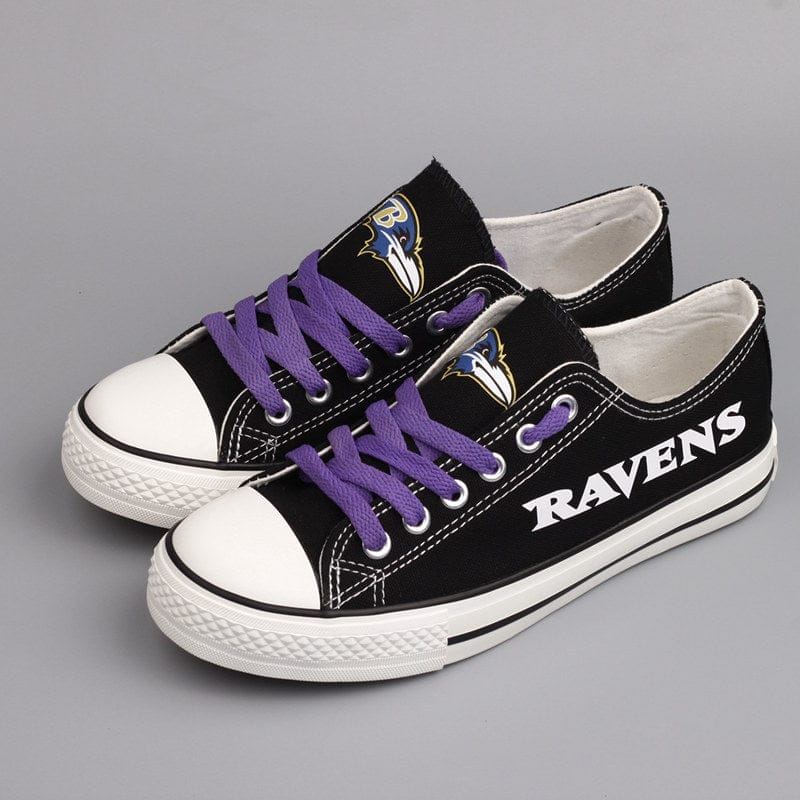 Baltimore Ravens Low Top Canvas Sport Sneakers Shoes For Men Women Fans
