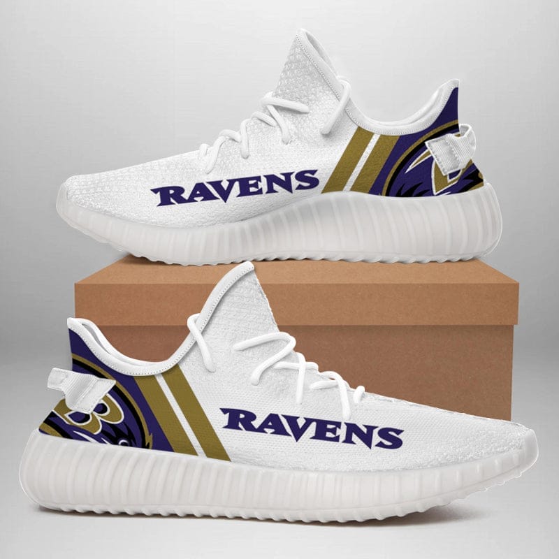 Baltimore Ravens NFL 350v Yeezy Sneakers For Men Women Fans - Image 3