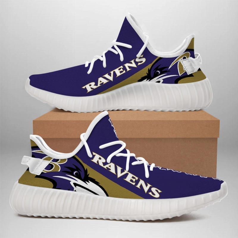 Baltimore Ravens NFL 350v Yeezy Sneakers For Men Women Fans - Image 4