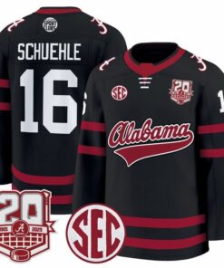 Baz Schuehle Jersey #16 Alabama Crimson Tide 2025-26 Premium 20th Anniversary Patch Stitched