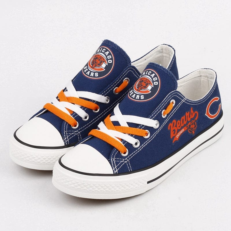 Chicago Bears Low Top Canvas Sport Sneakers Shoes For Men Women Fans