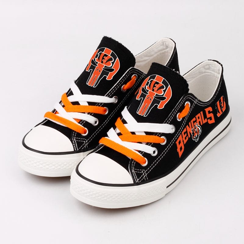 Cincinnati Bengals Low Top Canvas Sport Sneakers Shoes For Men Women Fans