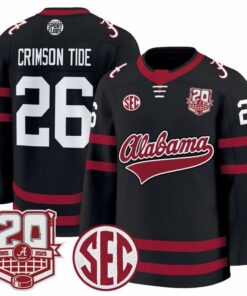 Crimson Tide Jersey #26 Alabama Crimson Tide 2025-26 Premium 20th Anniversary Patch Stitched