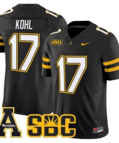 Alternative view of JJ Kohl Jersey #17 App State Mountaineers 2025 Vapor Limited Stitched