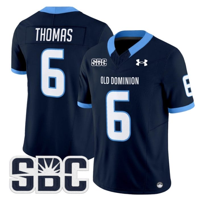 Ja'Cory Thomas Jersey #6 Old Dominion Monarchs 2025 Vapor Stitched Navy