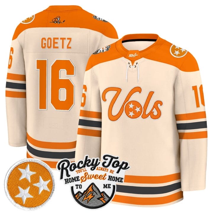 James Goetz Jersey #16 Tennessee Volunteers 2025-26 Hockey Premium Stitched - Image 4