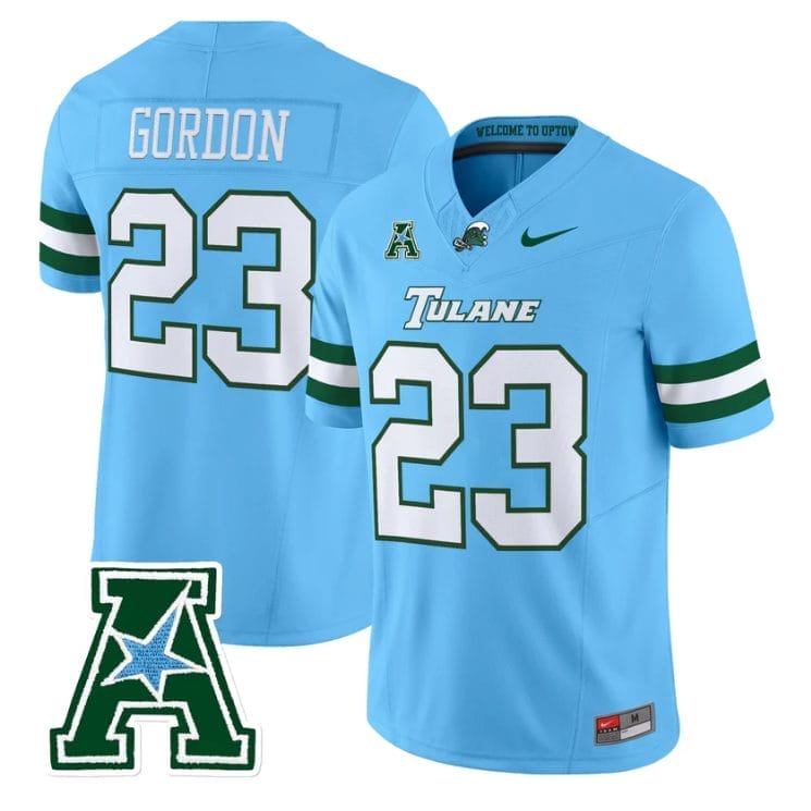 Javin Gordon Jersey #23  Tulane Green Wave 2025 Vapor Limited Stitched - Image 2