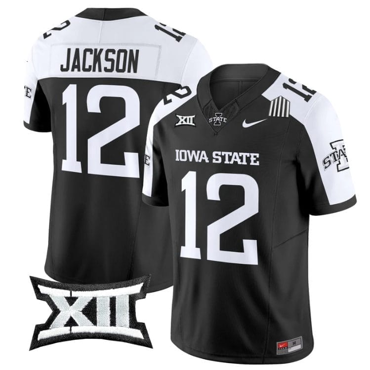 Jaylon Jackson Jersey #12 Iowa State Cyclones 2025 Limited Stitched Black Alter