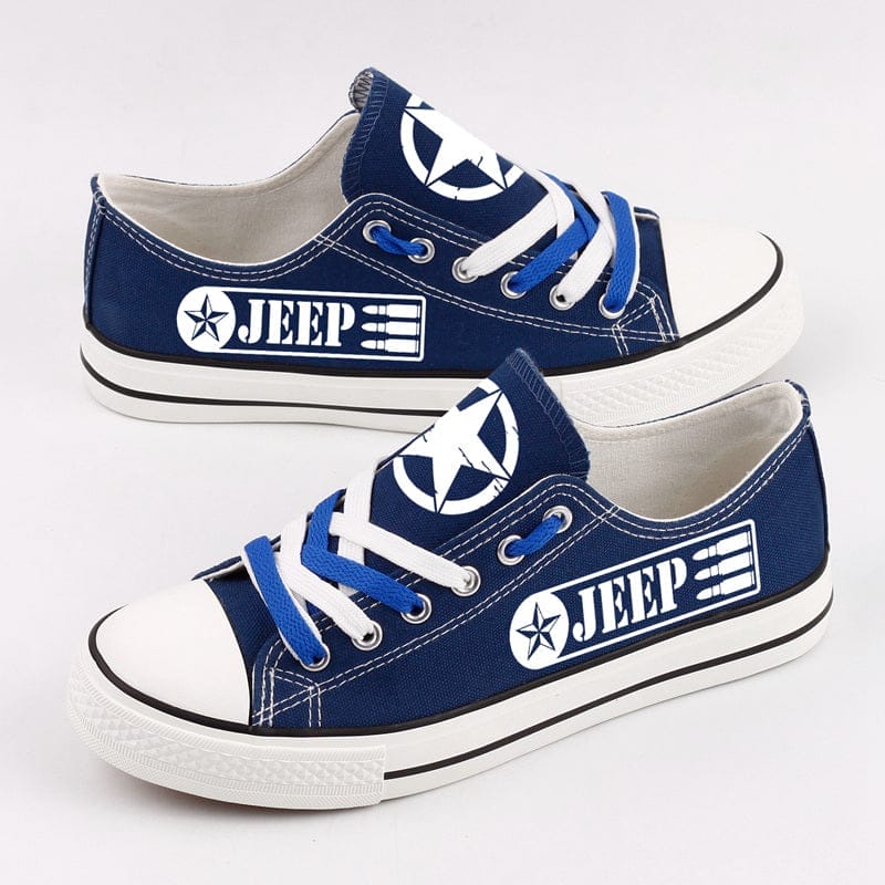 Jeep Canvas Sneakers Shoes For Men Women Fans - Image 2