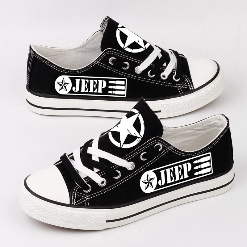 Jeep Canvas Sneakers Shoes For Men Women Fans - Image 3