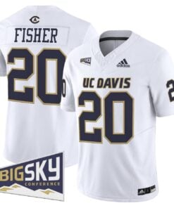 Jordan Fisher Jersey #20 UC Davis Aggies 2025 Lake Tahoe Patch Stitched