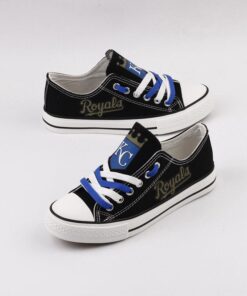Alternative view of Kansas City Royals Limited Print Low Top Canvas Shoes Sport Sneakers For Men Women Fans