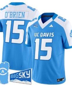 Alternative view of Ken O’Brien Jersey #15 UC Davis Aggies 2025 Lake Tahoe Patch Stitched