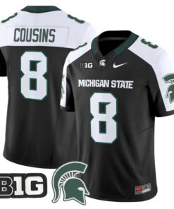 Kirk Cousins Jersey #8 Michigan State Spartans 2025 Vapor Stitched Black Alter