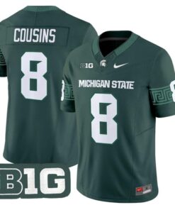 Kirk Cousins Jersey #8 Michigan State Spartans 2025 Vapor Stitched Green