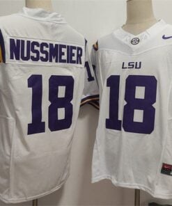 Alternative view of LSU Tigers #18 Garrett Nussmeier Jersey 2025 F.U.S.E. Football Stitched