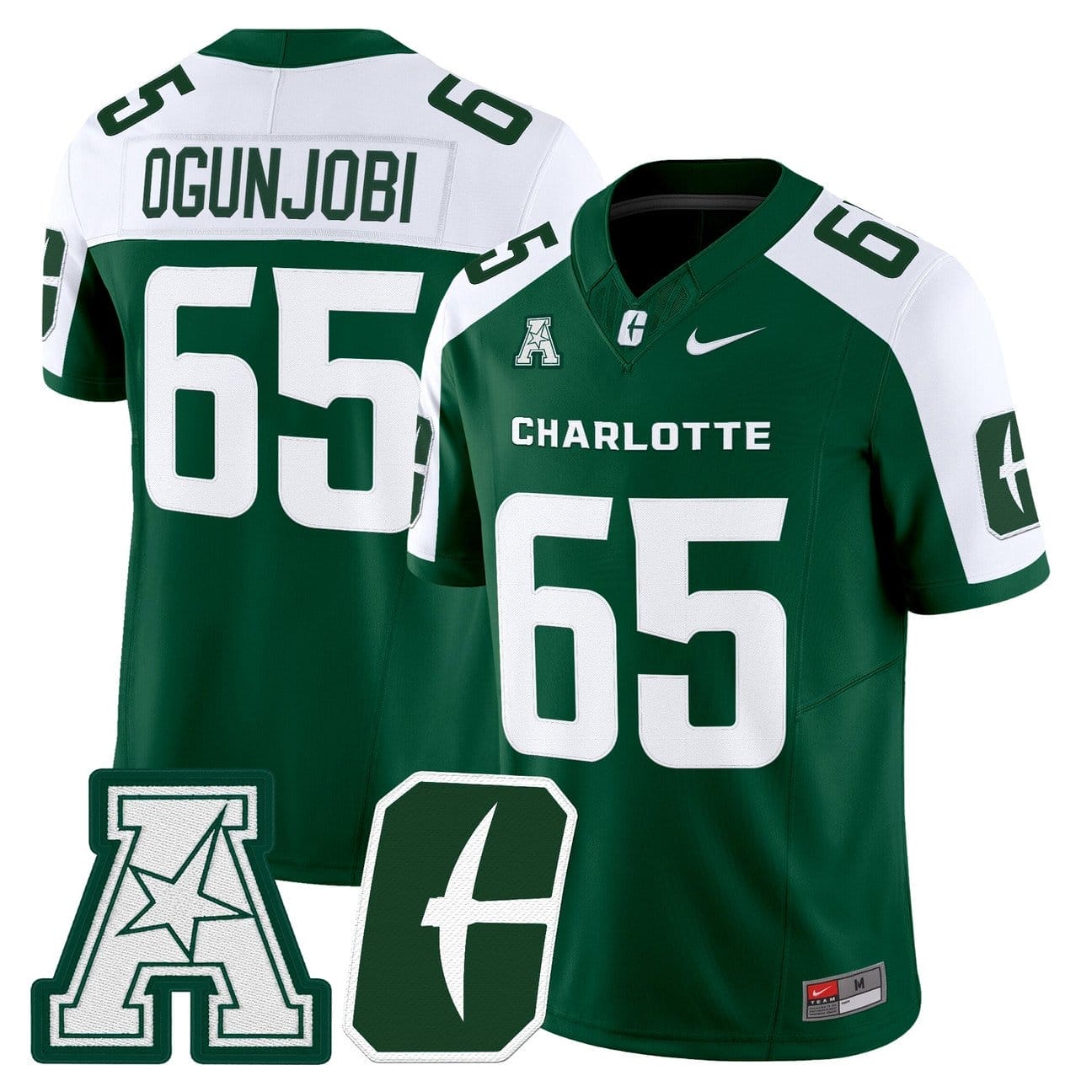 Larry Ogunjobi Jersey #65 Charlotte 49ers 2025 Vapor Limited Stitched - Image 4