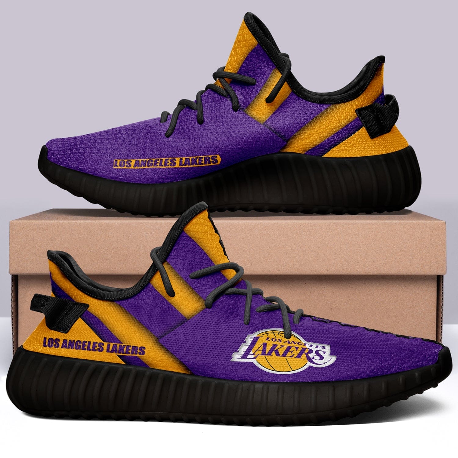 Los Angeles Lakers V8 NBA 350v Yeezy Sneakers For Men Women Fans