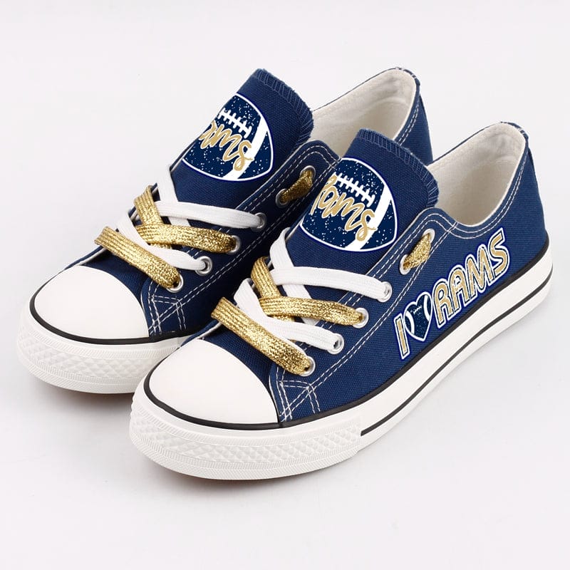 Los Angeles Rams Low Top Canvas Sport Sneakers Shoes For Men Women Fans - Image 4