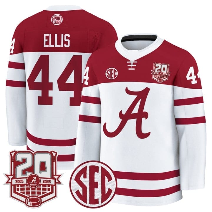 Luke Ellis Jersey #44 Alabama Crimson Tide 2025-26 Premium 20th Anniversary Patch Stitched - Image 2