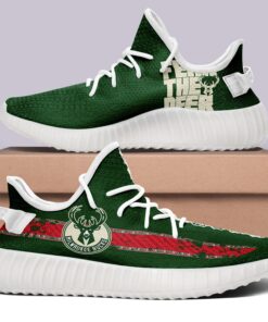 Milwaukee Bucks NBA 350v Yeezy Sneakers For Men Women Fans