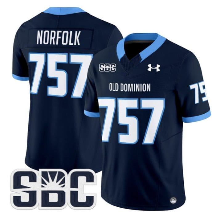 Norfolk Jersey #757 Old Dominion Monarchs 2025 Vapor Limited Stitched Navy
