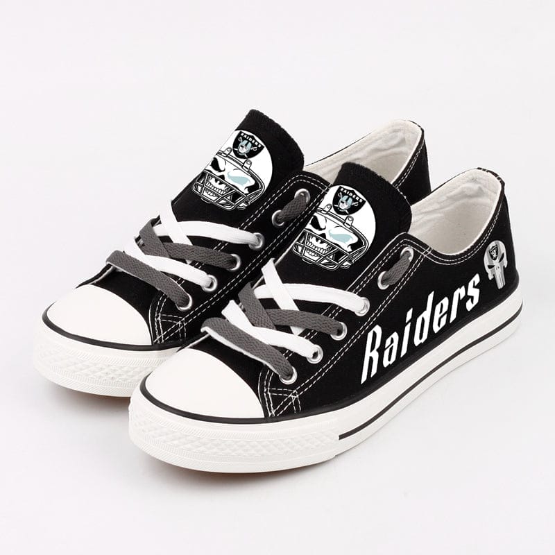 Oakland Raiders Low Top Canvas Sport Sneakers Shoes For Men Women Fans - Image 6